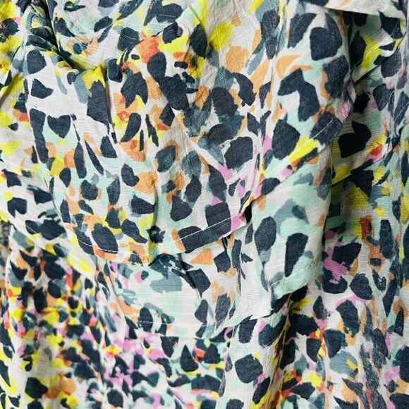 Lane Bryant Women's One-Shoulder Multicolored Animal Print Ruffled Top Size 22 - Picture 3 of 7